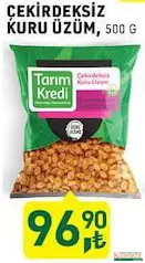 TARIM KREDİ ÇEKİRDEKSİZ KURU ÜZÜM 500 G TARIM KREDİ ÇEKİRDEKSİZ KURU ÜZÜM 500 G